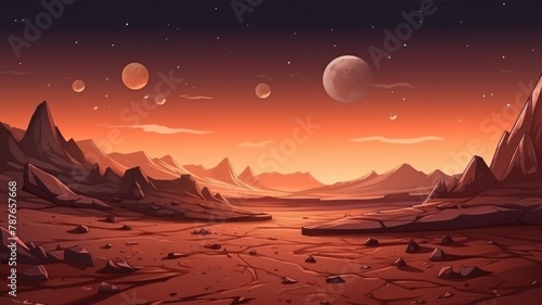 Starry Desert Night Panorama