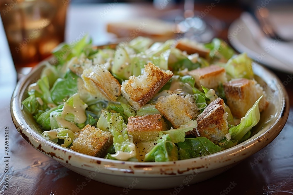 Caesar salad dish
