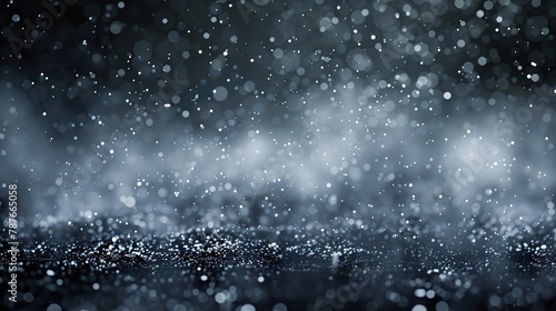 Abstract splashes of Rain and Snow movement from white particles