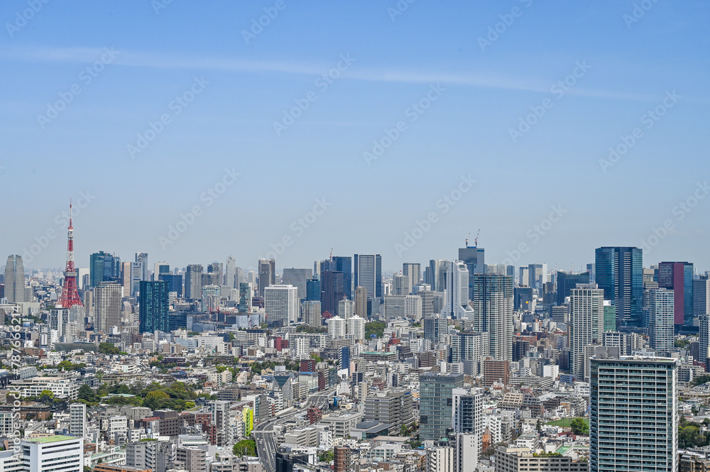 日本の首都東京の都市風景