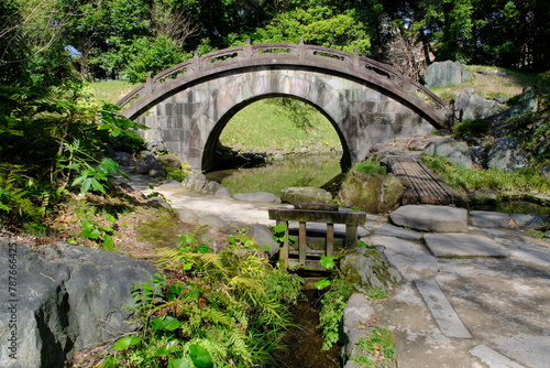 小石川後楽園の円月橋 東京都