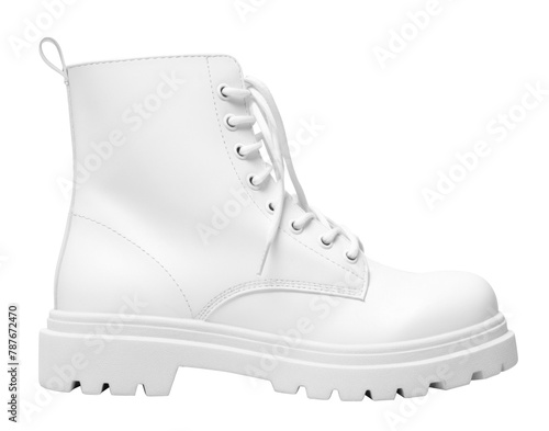 PNG off-white combat boots, transparent background photo