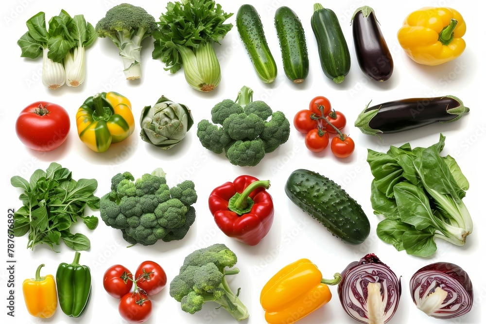 Fresh vegetables on white background Fresh vegetables on white background
