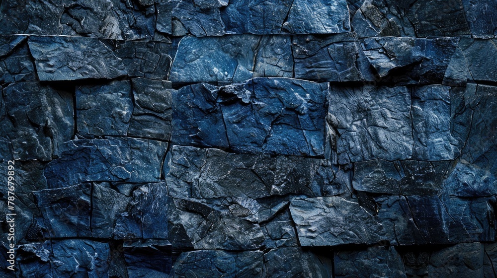 Textured Dark Navy Blue Stone Wall with a Rough Indigo Blue Marble Background Textured Dark Navy Blue Stone Wall with a Rough Indigo Blue Marble Background