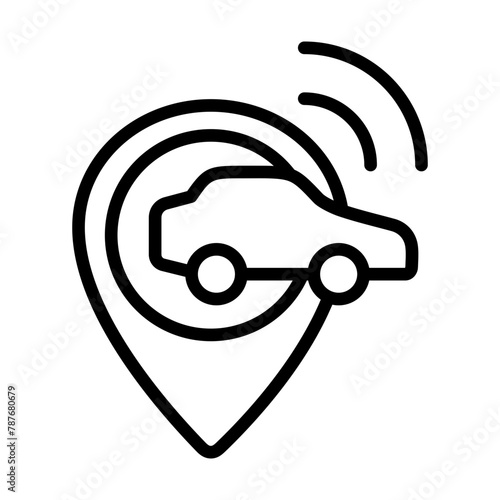 Bild auf Leinwand Vehicle Tracking Systems Icon