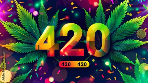 Eye-catching banner image for a 420 cannabis culture day photo