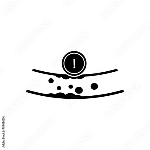 thrombus, disease, vector medical icon, vector black disease icon illustrationf for web and app..eps photo