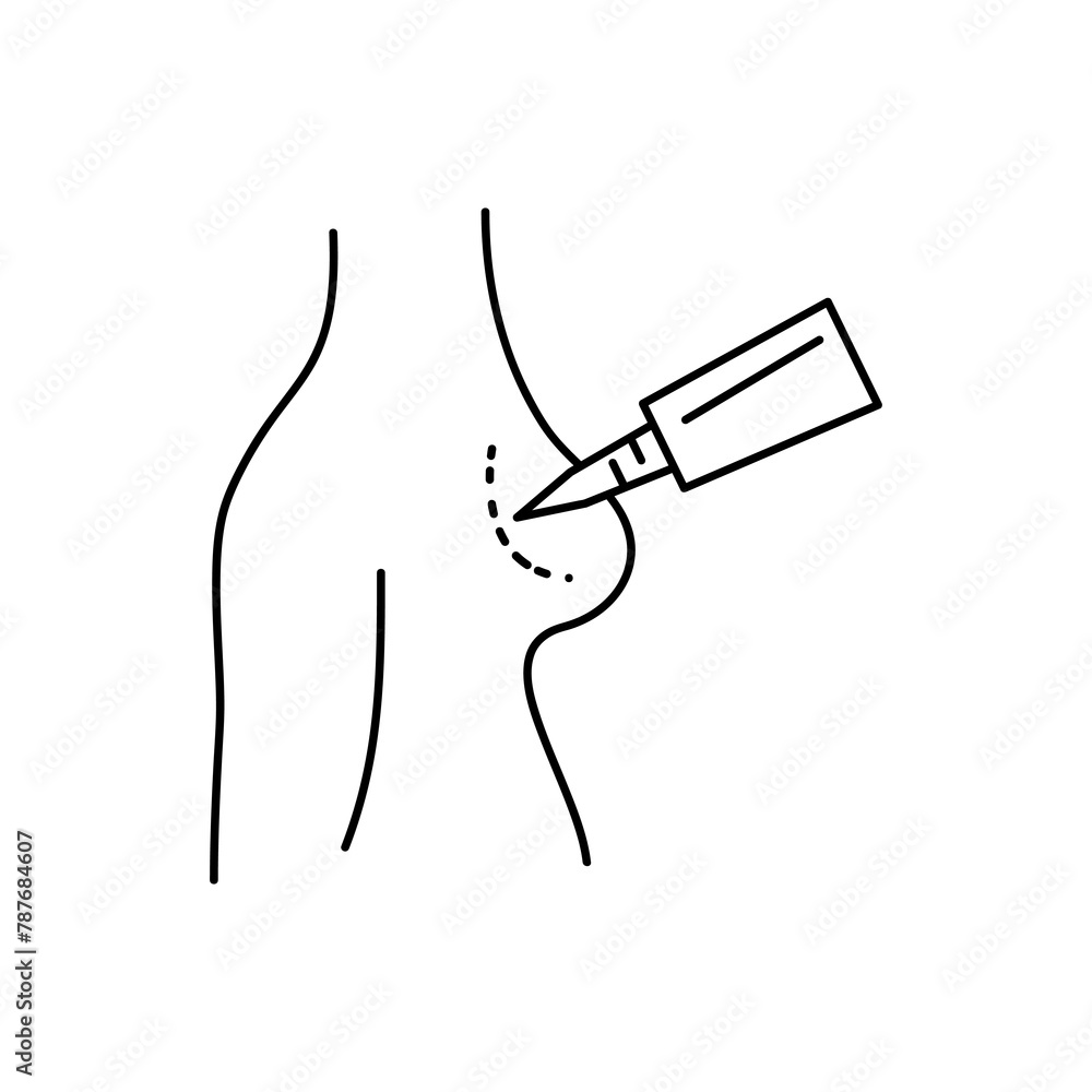 Breast, surgery, woman body icon. vector flat liner illustration for web and app..eps Breast, surgery, woman body icon. vector flat liner illustration for web and app..eps