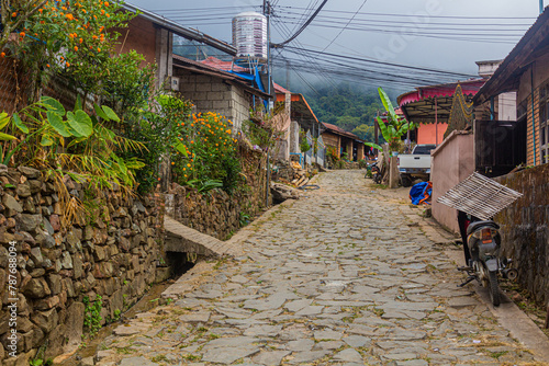 Cobbled street in Phongsali, Laos © Matyas Rehak