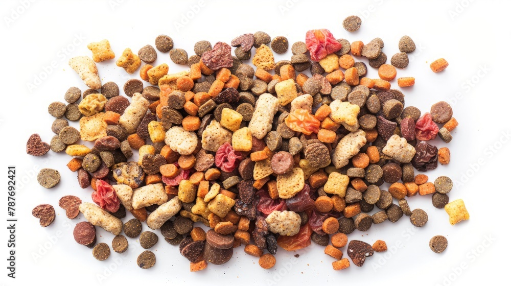 dry dog food isolated on white background dry dog food isolated on white background