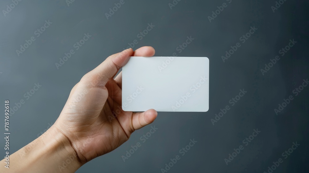 Hand hold blank white card mockup with rounded corners. Plain call-card mock up template holding arm. Hand hold blank white card mockup with rounded corners. Plain call-card mock up template holding arm.