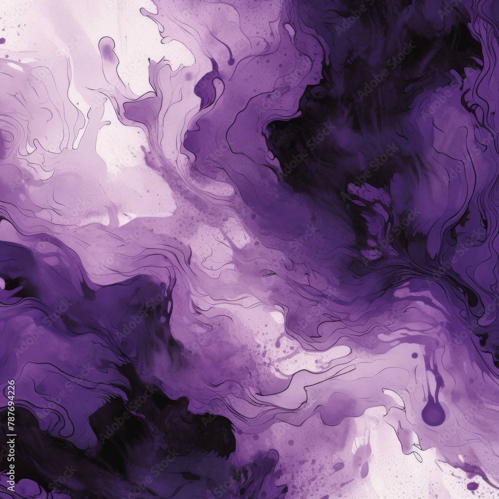 Abstract background in Chinese ink style , black purple colors - obrazy, fototapety, plakaty 
