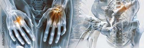 Comprehensive Illustration Depicting Various Symptoms of Osteoarthritis photo