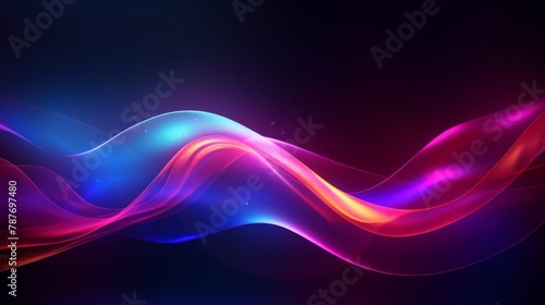 Abstract background with neon lights