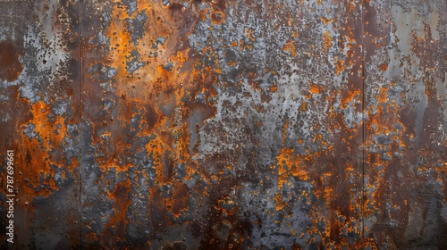 Rusty metal surface exhibiting corrosion and texture 