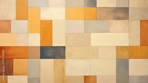Wallpaper Mural abstract geometric wallpapers is made of peach, brown, yellow and orange colors, in the style of light indigo and beige Torontodigital.ca