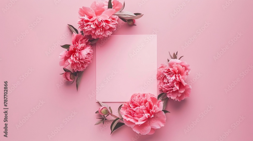 Fototapeta premium An aesthetic Valentine's Day and Mother's Day mockup template