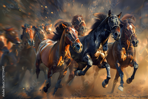 The Thrill of the Race  Capturing the Excitement of Horse Racing  The Sport of Kings  Exploring the History and Traditions of Horse Racing  Admiring the Graceful Athleticism of Racehorses