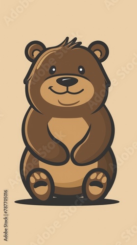 A logo bear simple vector