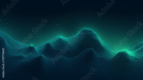 dark blue and turquoise ocean contour map, outline with a little green nebula, in the style of wallpaper photo