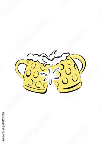 Mit Bier anstoßen 