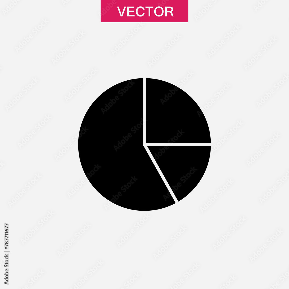 Pie chart icon vector, solid flat trendy style illustration for web and app..eps Pie chart icon vector, solid flat trendy style illustration for web and app..eps