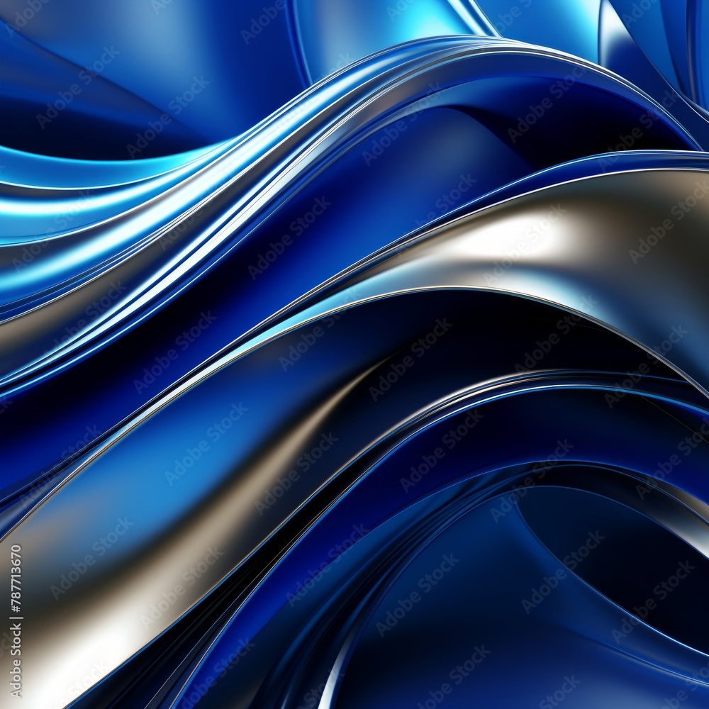 Obraz premium Metalic and abstract background, blue colors