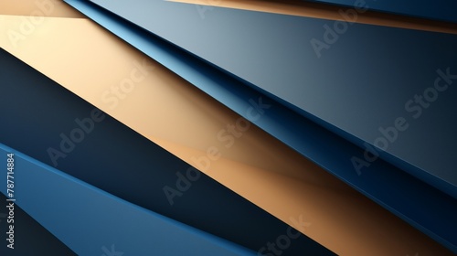 modern abstract tan blue colored background - formal - corporate - eloberate - inviting - bright - 3d - multi layered - diagonal