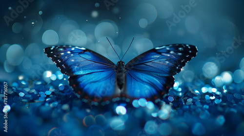 shiny blue butterfly © Lily Evans