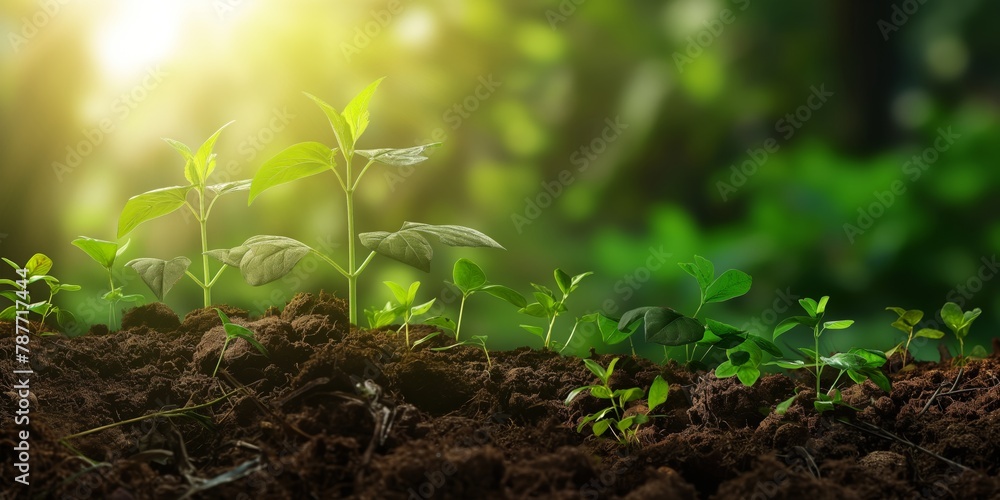 An image showing the new growth of plants symbolizing concepts of growth, ecology, and sustainability in nature An image showing the new growth of plants symbolizing concepts of growth, ecology, and sustainability in nature
