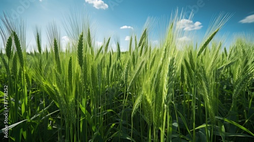 View Of Green Wheat Crop