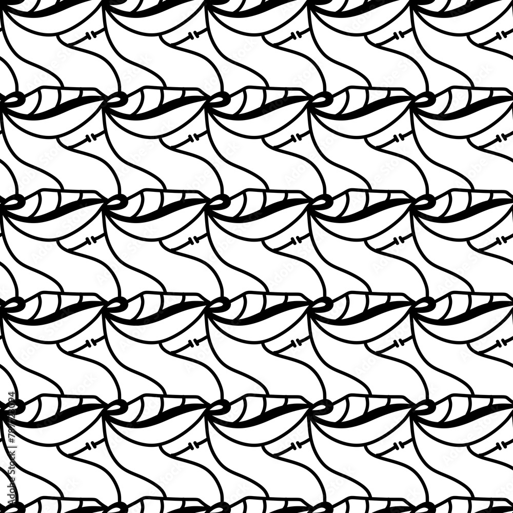 Obraz premium black and white seamless pattern