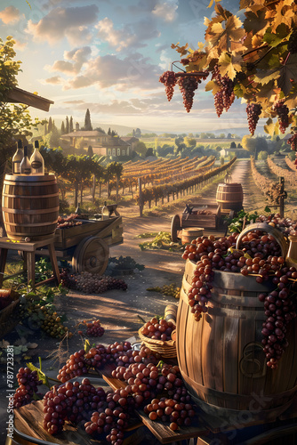 Harvest Time Bliss: Capturing the Essence of Traditional Winemaking