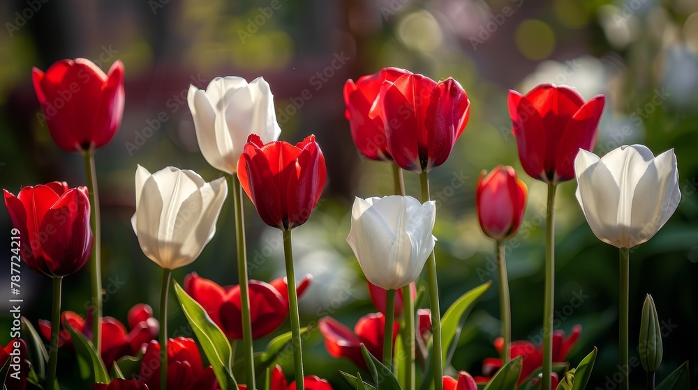 red and white tulips red and white tulips