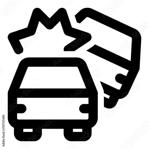 car accident icon vector illustration asset element