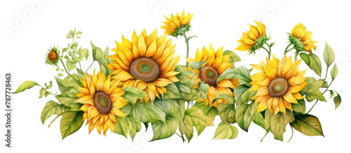 Wallpaper Mural PNG  Sunflowers garden border plant inflorescence asterales Torontodigital.ca
