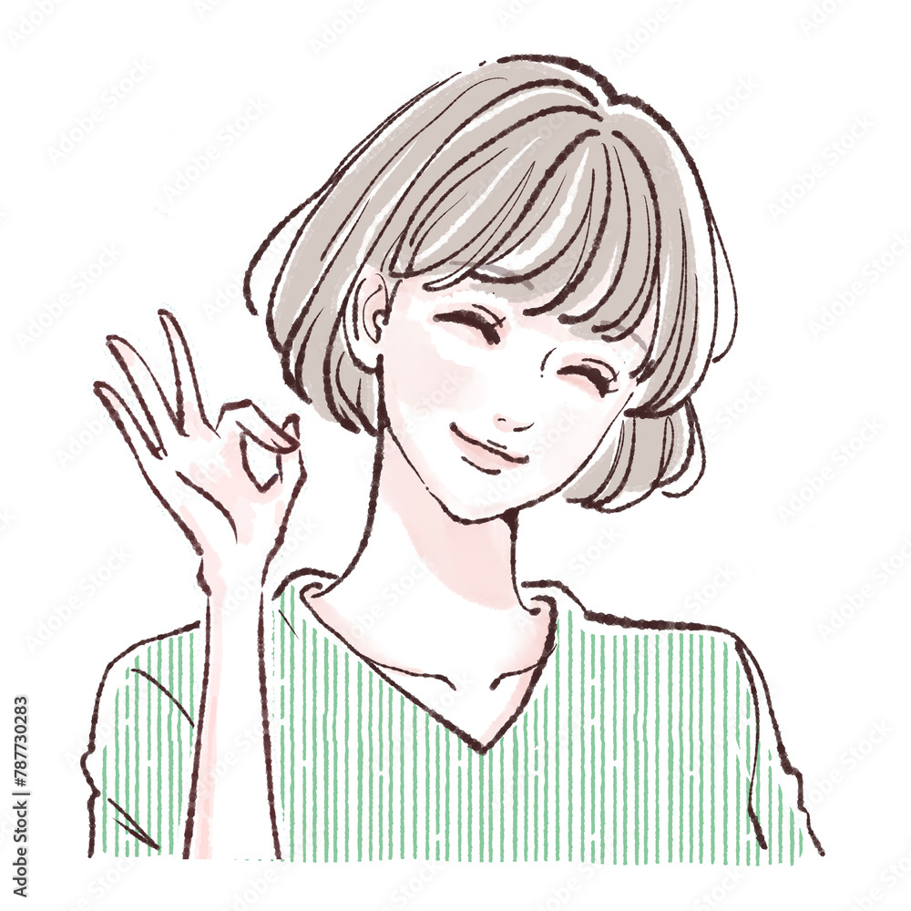 女性・女の子のイラスト素材 女性・女の子のイラスト素材