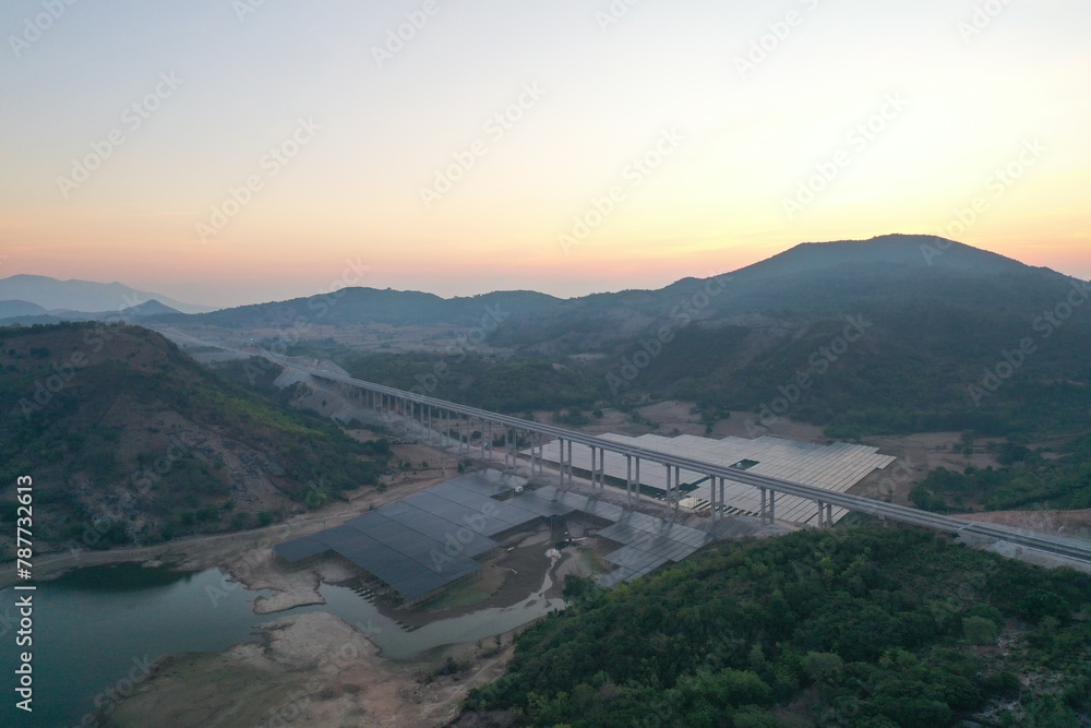 Obraz premium Overpasses and mountain highways