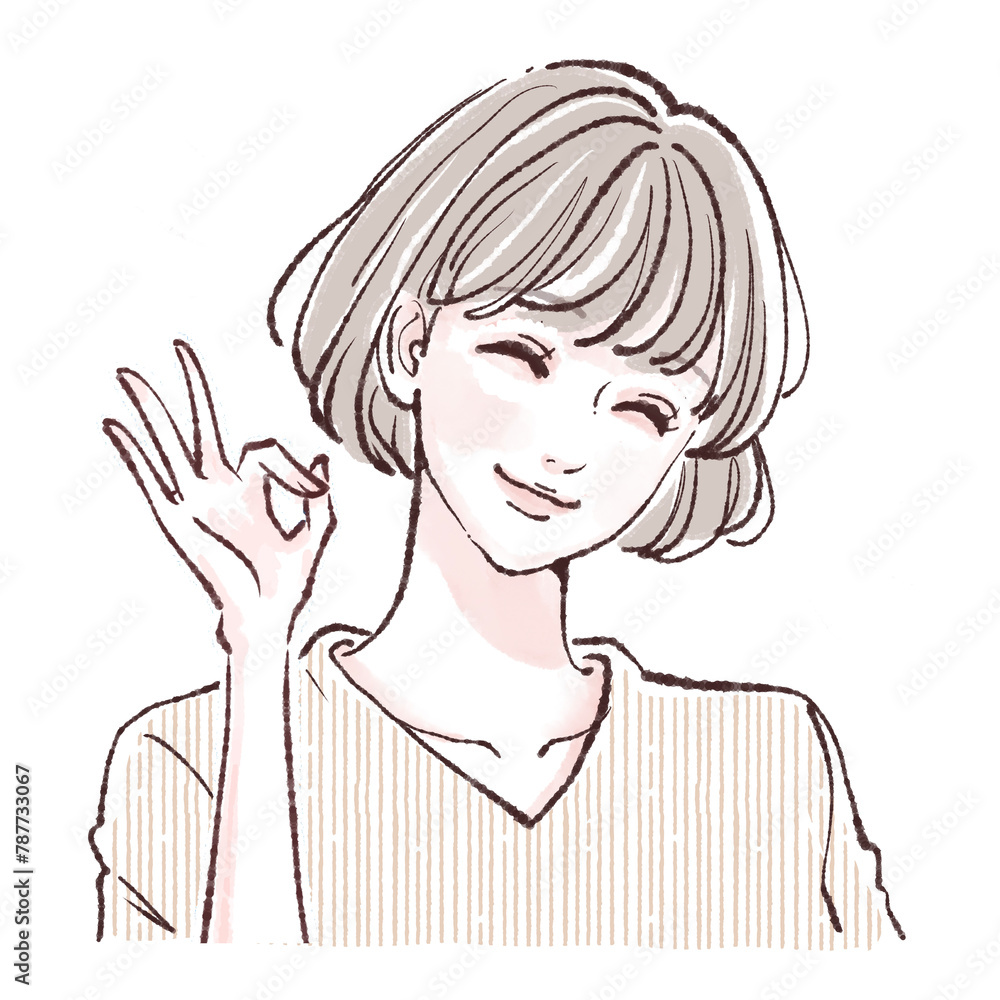女性・女の子のイラスト素材 女性・女の子のイラスト素材