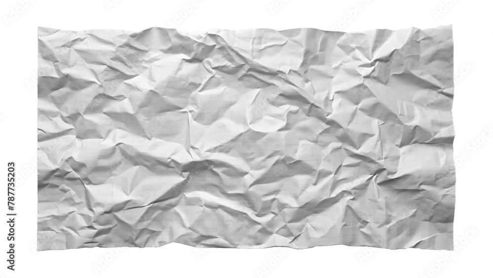 Crumpled paper sheet isolated in white background