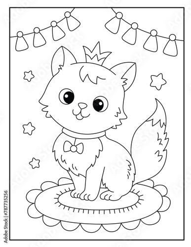 Cat coloring pages for kids