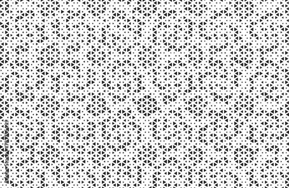 Triangle Shapes Vector Abstract Geometric Technology Oscillation Wave Isolated on Light Background. Halftone Triangular Retro Simple Pattern. Minimal 80s Style Dynamic Tech Wallpaper	