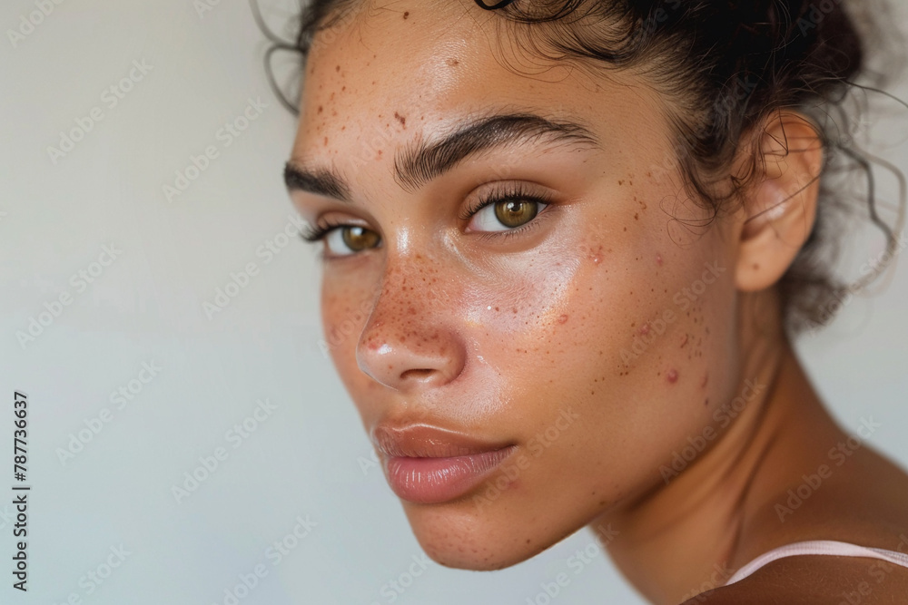 A beauty woman and focusing on skincare Moisturizer. A beauty woman and focusing on skincare Moisturizer.