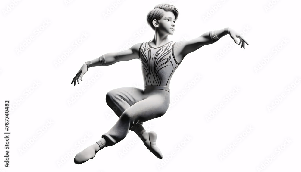 3D animated gymnast