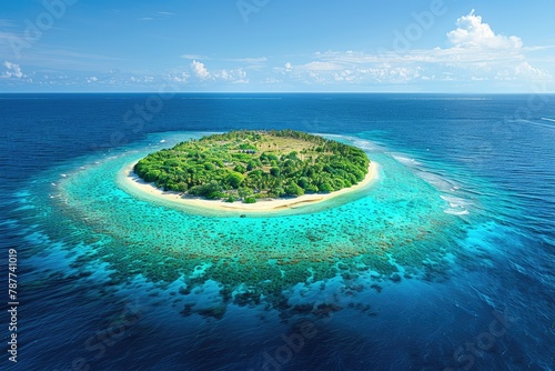 A pretty beautiful island in the ocean. © kvladimirv