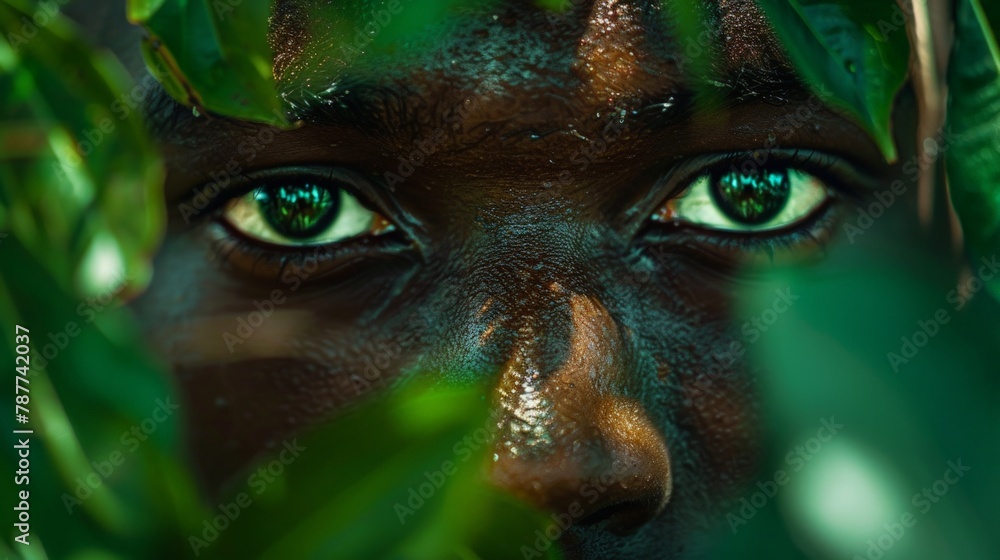 Close-Up of man with extremely green eyes Close-Up of man with extremely green eyes