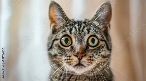Curious Confusion A Tabby Cat Skeptical Surprise © Artcuboy