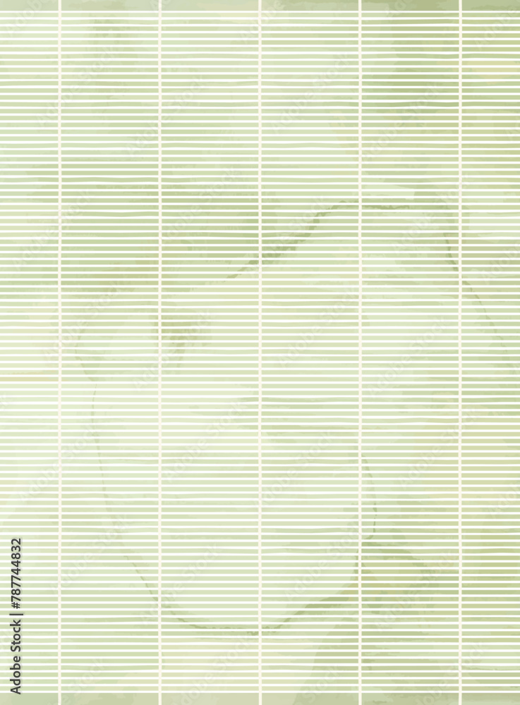 水彩風_縦長の竹すだれの背景イラスト