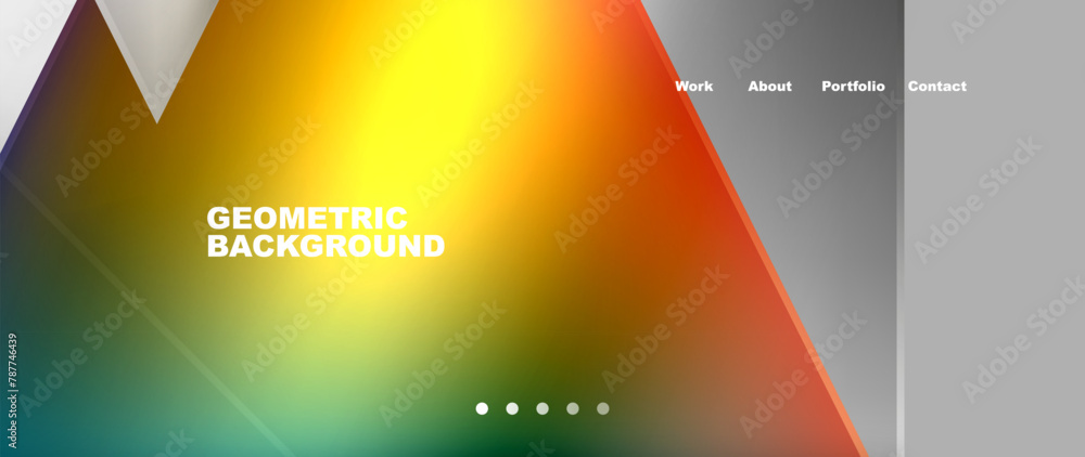 A vibrant geometric background featuring a rainbow of colors like Amber, Orange, and various tints and shades. This design would be perfect for a publication or office application software A vibrant geometric background featuring a rainbow of colors like Amber, Orange, and various tints and shades. This design would be perfect for a publication or office application software