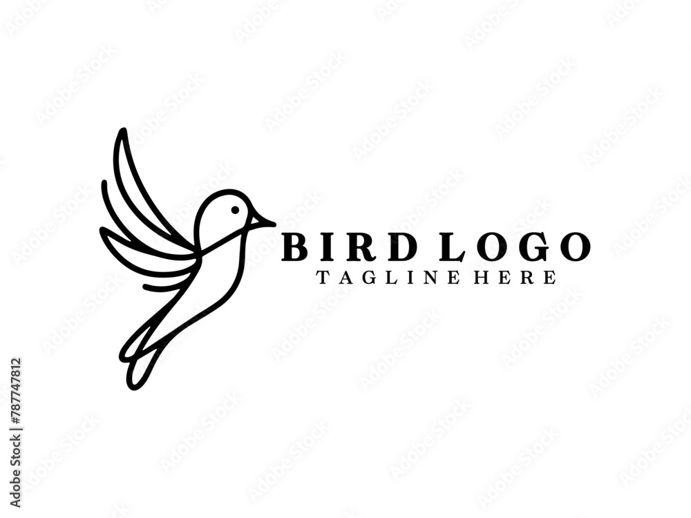 Fototapeta premium Bird Logo Design Icon Symbol Vector Template